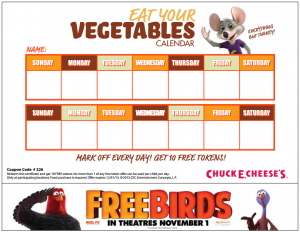 Eat Your Vegetables Rewards Calendar