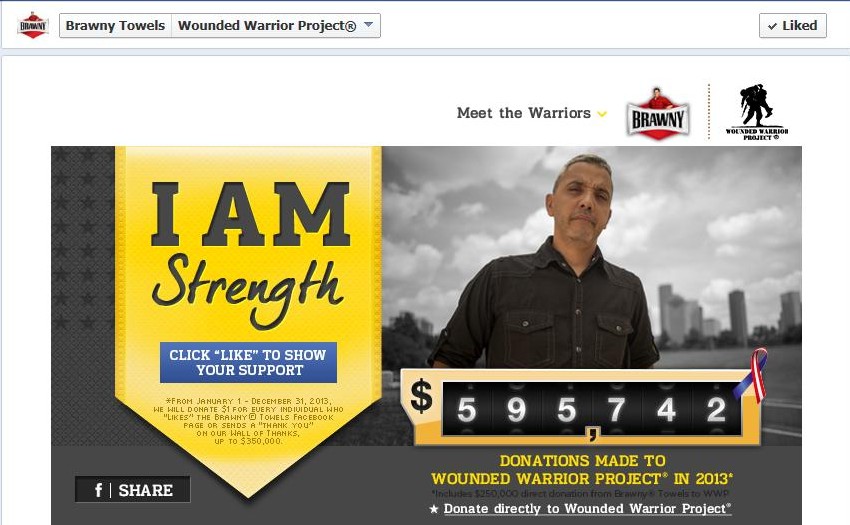 Help Brawny Paper Towels Reach Their Goal to Support Wounded Warrior Project #ThankOurHeroes