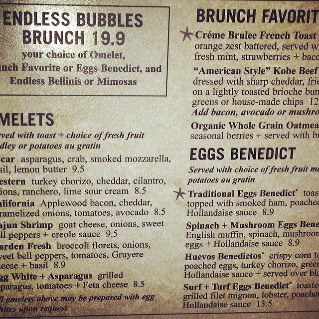Family Friendly and Tasty Sunday Brunch Menu at Bonefish Grill