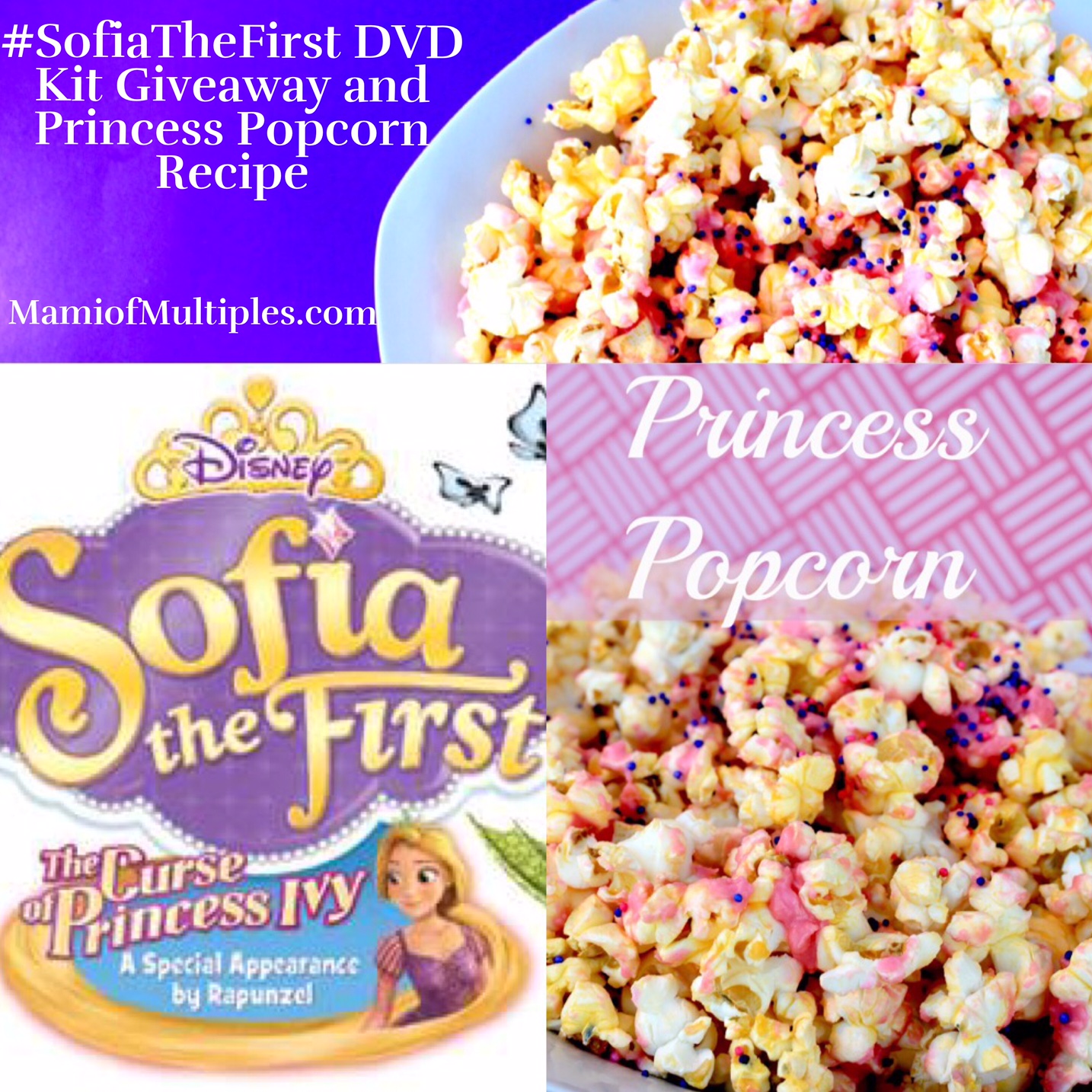 Sofia the First: The Curse of Princess Ivy DVD Giveaway and Princess Popcorn Recipe