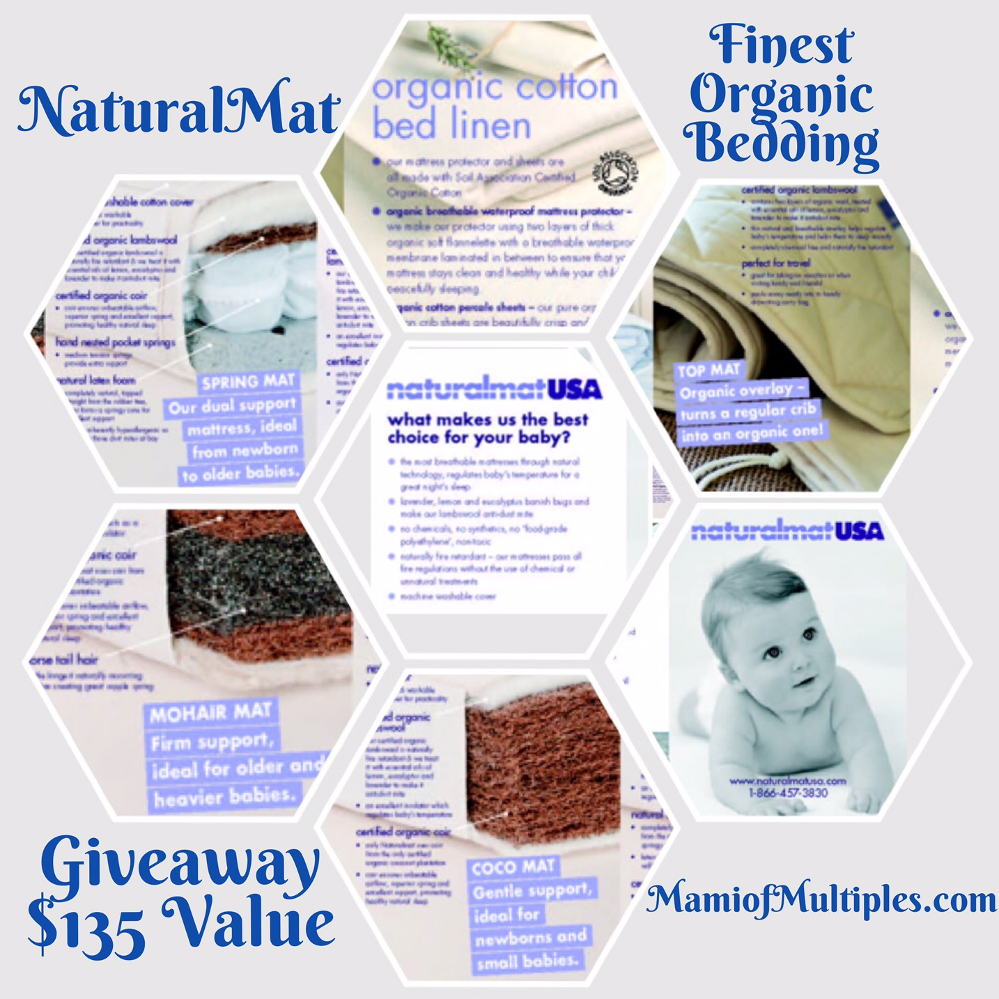 Natural Mat: Finest Organic Mattress and Bedding and Giveaway