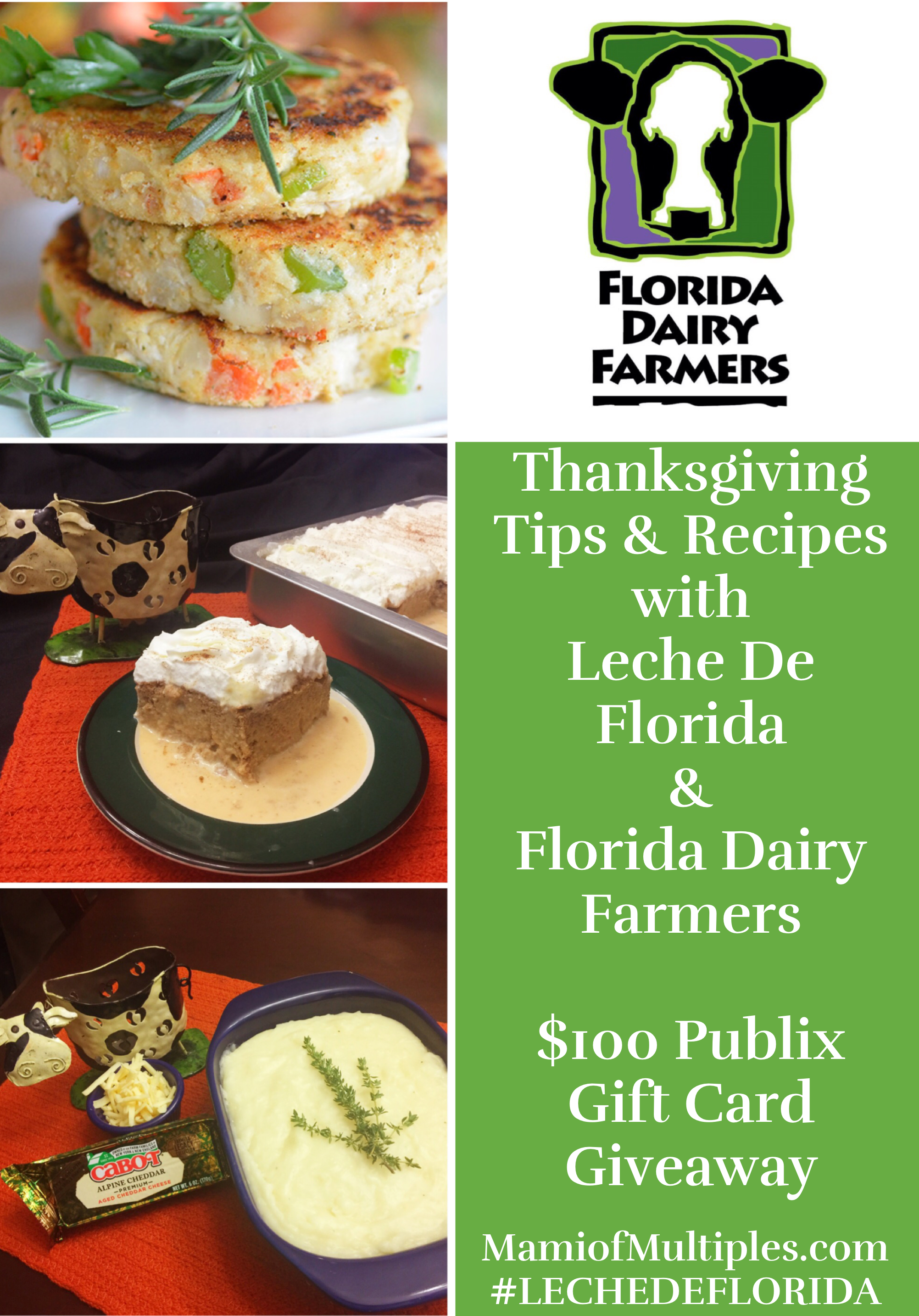 Thanksgiving Day Tips and Recipes with Leche De Florida {+ $100 Publix Gift Card Giveaway}